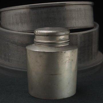 FF003 時代 古錫 茶入・錫茶壷・茶壺 高10.5cm / 重470g・茶心壺・錫茶叶罐 茶器 茶具 茶道具 古美術