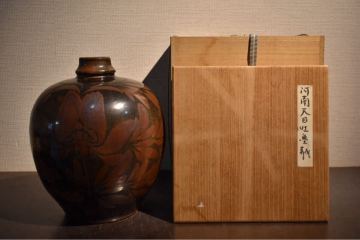 【GE】Y223【コレクター所蔵品】時代 磁州窯壺/中国古玩 中国美術 壷 骨董品 時代品 美術品 古美術品 ow