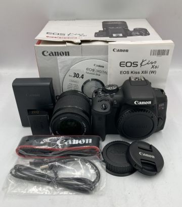 【Q213】Canon キャノン EOS Kiss X8i DS126571 デジタル一眼レフカメラ ブラック ZOOM LENS EF-S 18-55mm F3.5-5.6 レンズ付き 現状品
