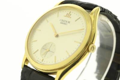 LCIQ8-2-5 SEIKO セイコー 腕時計 6898-0010 CREDOR クレドール 18KT 750 YG スモセコ 手巻き 約37g メンズ ゴールド 稼働品 中古