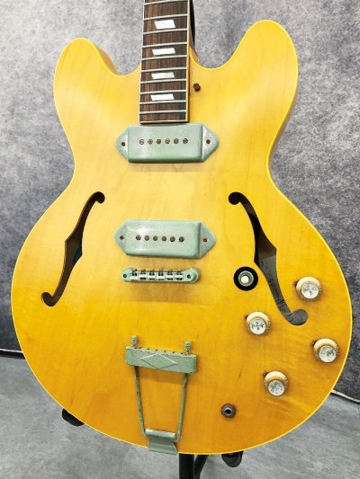 【 C 】 K2604 Epiphone 70th Anniversary John Lennon Casino Natural #328393-65 エピフォン ジョンレノンカジノ フルアコギター 2600472