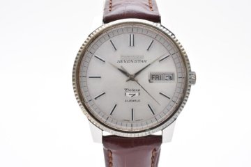 稼働品 シチズン セブンスター ACSS3015ａ-Ｔ 自動巻き シルバー デイデイト 21石 腕時計 CITIZEN SEVEN STAR Deluxe