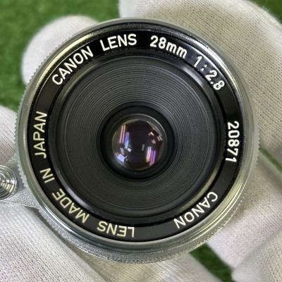 a170 Canon LENS 28mm 1:2.8 一眼 マニュアルフォーカス カメラ レンズ 光学機器 L 中古美品　送:60