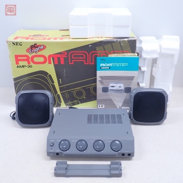 1円〜 動作品 美品 PCE PC ROM2 AMP 本体 AMP-30 スピーカーシステム STEREO AMPLIFIER 日本電気 NEC 箱説付【40
