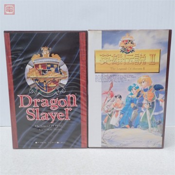 PC-8801mkIISR ドラゴンスレイヤー 英雄伝説/II Dragon Slayer The Legend Of Heroes まとめて2本セット【10