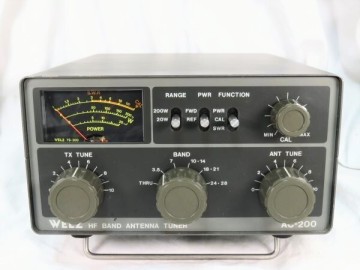 WELZ 3.5～30MHz アンテナチューナー SWR＆パワー計搭載モデル
