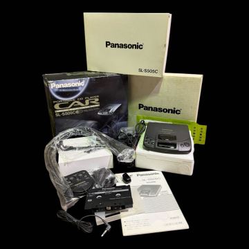 S-38◆Panasonic SL-S505C PORTABLE CD PLAYER CAR ポータブルCDプレーヤー カーマウント 車載オーディオ 美品 METAL