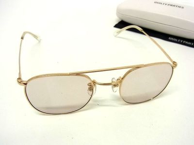 1円 ■極美品■ WACKO MARIA ワコマリア GUILTY PARTIES サングラス 眼鏡 めがね メンズ レディース シャンパンゴールド系 FW1688