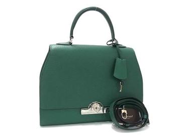 1円 ■極美品■ MOYNAT モワナ レジェンヌ レザー ワンハンドル 2WAY トートバッグ ショルダー ハンドバッグ グリーン系 FR8475