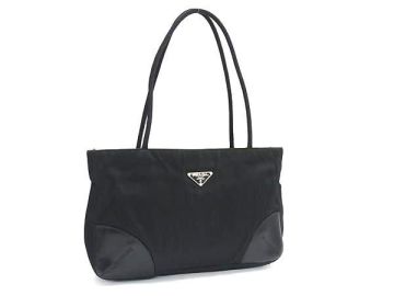 1円 PRADA プラダ テスートナイロン ショルダーバッグ トートバッグ レディース ブラック系 BP8763