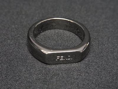 1円 ■美品■ FENDI フェンディ リング 指輪 アクセサリー 表記サイズ M(約21号) レディース メンズ シルバー系 FW1754