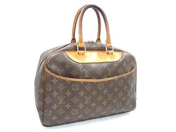 1円 LOUIS VUITTON ルイヴィトン M47270 モノグラム ドーヴィル ハンドバッグ トートバッグ レディース ブラウン系 DB4017