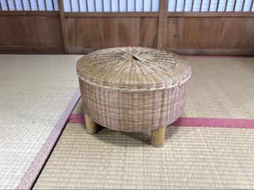 【兎】美品　蓋付　飯籠　竹細工 竹編み　竹籠　古民具　インテリア　オブジェ　昭和レトロ