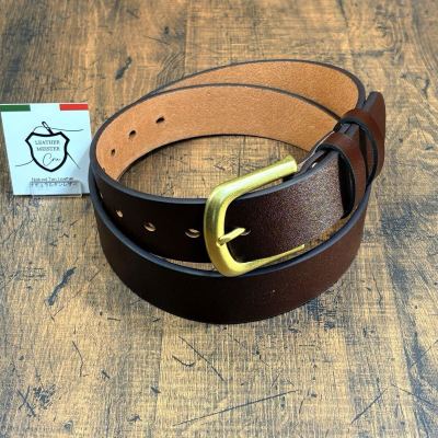 【貴重】 〜103cm ヌメ革 レザーベルト 牛革 調整可 イタリアンレザー フリーサイズ カジュアル メンズベルト ビジネス 本革 送料無料 茶