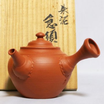 【常滑焼】山田絵夢（四代・山田常山）朱泥急須