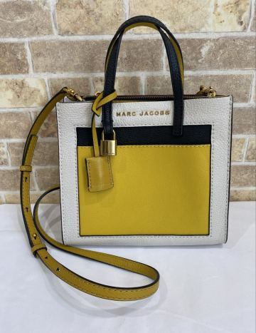  ◆MARC JACOBS マークジェイコブス 2wayバッグ イエロー　 レザー ハンドバッグ
