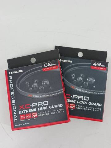 20402-04★未使用★ハクバ/HAKUBA XC-PROエクストリームレンズガード 49mm 58mm 日本製 高透過率 撥水 防汚レンズガード★