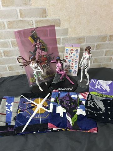【1円～】真希波マリ セット エヴァンゲリオン フィギュア アニメグッズ ハンドタオル クリアファイル グッズ セット