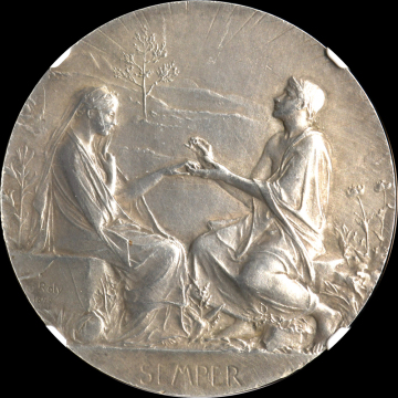 ★日終【NGC UNC D 希少品】1920 フランス 結婚銀メダル 未使用- //世界コイン 古銭 貨幣 硬貨 銀貨 金貨 銅貨【決済期限火曜日】