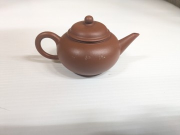 急須 小紅包 茶道具 中国宜興 朱泥 水平 唐物 朱泥急須 茶器 茶具 骨董 アンティーク コレクション 100