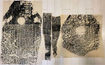 AU1-168拓本《漢蒼頡廟碑拓本》4枚 1セット　和本唐本漢籍碑拓本法帖碑帖 中国　古書 古文書 墨書道 和書 拓片 掛軸