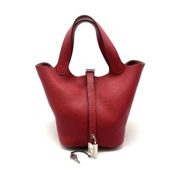 1円 美品 HERMES エルメス ピコタンロック PM トリヨンクレマンス ハンド バッグ N刻印 fY01214T