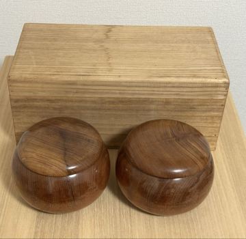 銘木 囲碁 碁笥 碁石入れ 特大 碁石 蛤碁石 囲碁道具 碁盤 榧碁盤 楠木