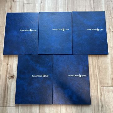 テージー SB-30Stamp Album B Type 切手帳 ストックブック 切手収納用ファイル　 青/5冊　まとめ売り