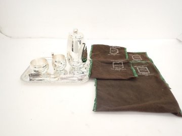 【ヴィンテージ品】 Christofle クリストフル シルバープレート ポット シュガー クリーマー ティーセット ∽ 74D19-7