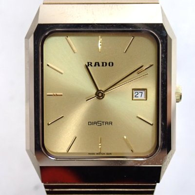 1円開始◆稼働◆ ラドー 129.9540.3 ダイアスター ゴールド クオーツ レディース 腕時計 AB81009