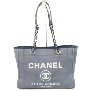 205770★1円スタート★CHANEL シャネル 中美品 ドーヴィルMM チェーンショルダーバッグ ヴィンテージ トートバッグ レザー