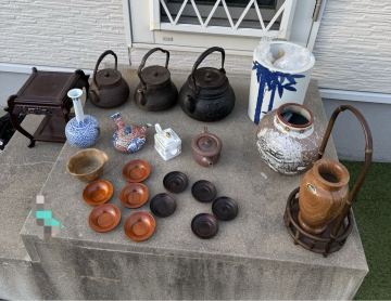 茶道具 鉄瓶 まとめ売り 急須 茶器 煎茶道具 古美術 茶托 時代物 骨董 煎茶器 骨董 古美術 京焼 花瓶 急須 茶器 備前焼　