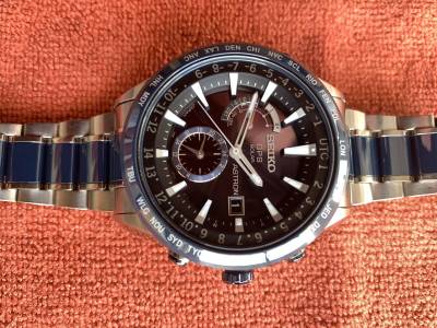 【100円からスタート　セイコータイムラボ.2025.10.6修理済】稼働　SEIKO セイコー ASTRON アストロン 腕時計 7X52-0AF0 GPSソーラー 