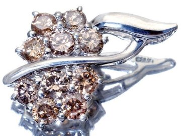 1円～【ジュエリー極】超豪華な輝き！良質天然コニャックブラウンダイヤモンド2.0ct 高級Pt100ペンダントヘッド w6132ig【送料無料】