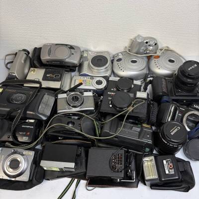 1円スタート カメラ まとめ 大量 ジャンク 現状品 キャノン コニカ オリンパス SONY olympus polaroid minolta fujifilm チェキ nikon