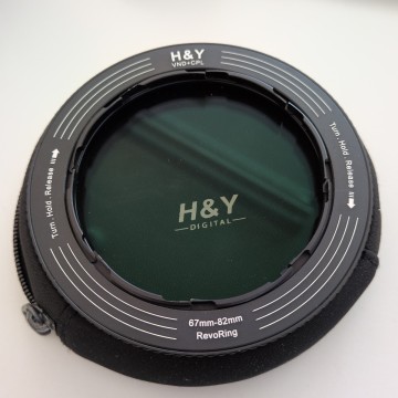 H＆Y　RevoRing 67mm-82mm 可変 フィルター　ブラック　レボリング　長期保管　 CPL NDフィルター