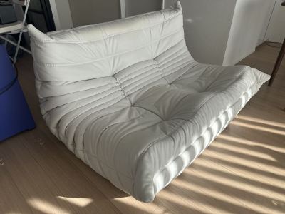 リーンロゼ トーゴ ligne roset 2P ソファ　ウルトラスエード　2シーター　ホワイト 1円スタート　ミッドセンチュリー　ACTUS 定価46万円