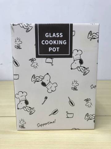 105 T-956/未開封 SNOOPY スヌーピー　グラスクッキングポット　ガラス製