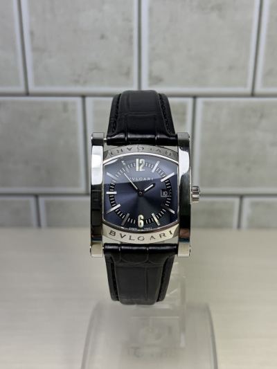 ブルガリ アショーマ AA39S 革ベルト ボーイズ メンズ レディース 腕時計　電池交換済み 