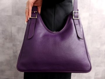 ●超美品●HERMES エルメス●マサイカット 32●□P●トリヨンクレマンス●ショルダー バッグ●パープル●シルバー金具●肩掛け●Js65610
