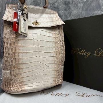 【新品級】 ペレリールッソ ヒマラヤ クロコダイル センター取り 鰐革 マットクロコ リュック ニロティカスクロコダイル リアルクロコ