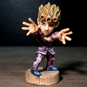 ジョルノ・ジョバァーナ　リペイント/ジョジョの奇妙な冒険/ジョジョ球/フィギュア/リメイク/カスタムペイント/jojo figure repaint