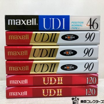【未使用】まとめて6本 カセットテープ maxell UDⅡ90 120 ハイポジ High Position / UDⅠ46 ノーマル Normal Position マクセル●