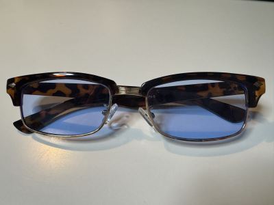 ★☆１円～スタート！サングラス ブロー型フレーム べっ甲タイプ 伊達メガネ 中古品☆★