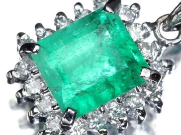 MV17819S【1円～】新品【RK宝石】《Emerald》極上エメラルド 大粒1.06ct 極上ダイヤモンド Pt900 高級ペンダントヘッド ネックレス ダイヤ