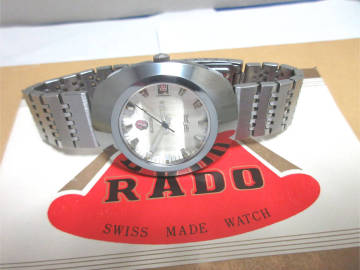 ラドー ダイヤスター カットガラス 超硬 自動巻 ブレス付 箱.冊子付