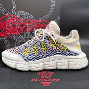 1円 【美品】 VERSACE ヴェルサーチェ 【圧倒的高級感】 トライグレカ メデューサ マルチカラー メンズ スニーカー 靴 シューズ 29cm相当