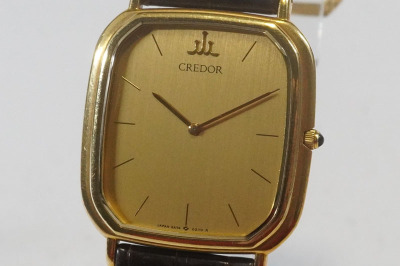 1円~【C457】実働 SEIKO／セイコー 【金無垢 18KT 28.93g】 5A74-5110 CREDOR クレドール クオーツ 尾錠18K メンズ 腕時計 電池交換済