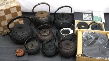 【行董】南部鉄器まとめ 急須 盛栄堂 煎茶道具 急須 茶道具 湯沸 骨董品 鉄瓶 伝統工芸 AS000ABH52