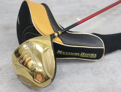 【行董】MUTSUMI HONMA ムツミホンマ MH488X チタンドライバー フレックスR 本間睦 ゴルフクラブ ヘッドカバー付き AS400ABC2B